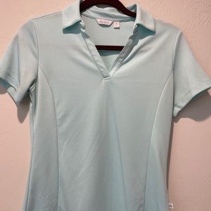 lady hagen teal golf shirt, size small